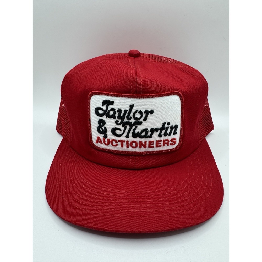 VTG Taylor & Martin Auctioneers Trucker Hat Red Snapback K Products USA